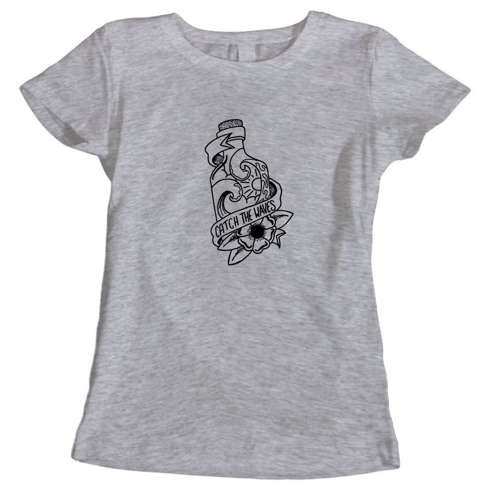 Catch The Waves Surfing Sea Lovers Ladies T-Shirt