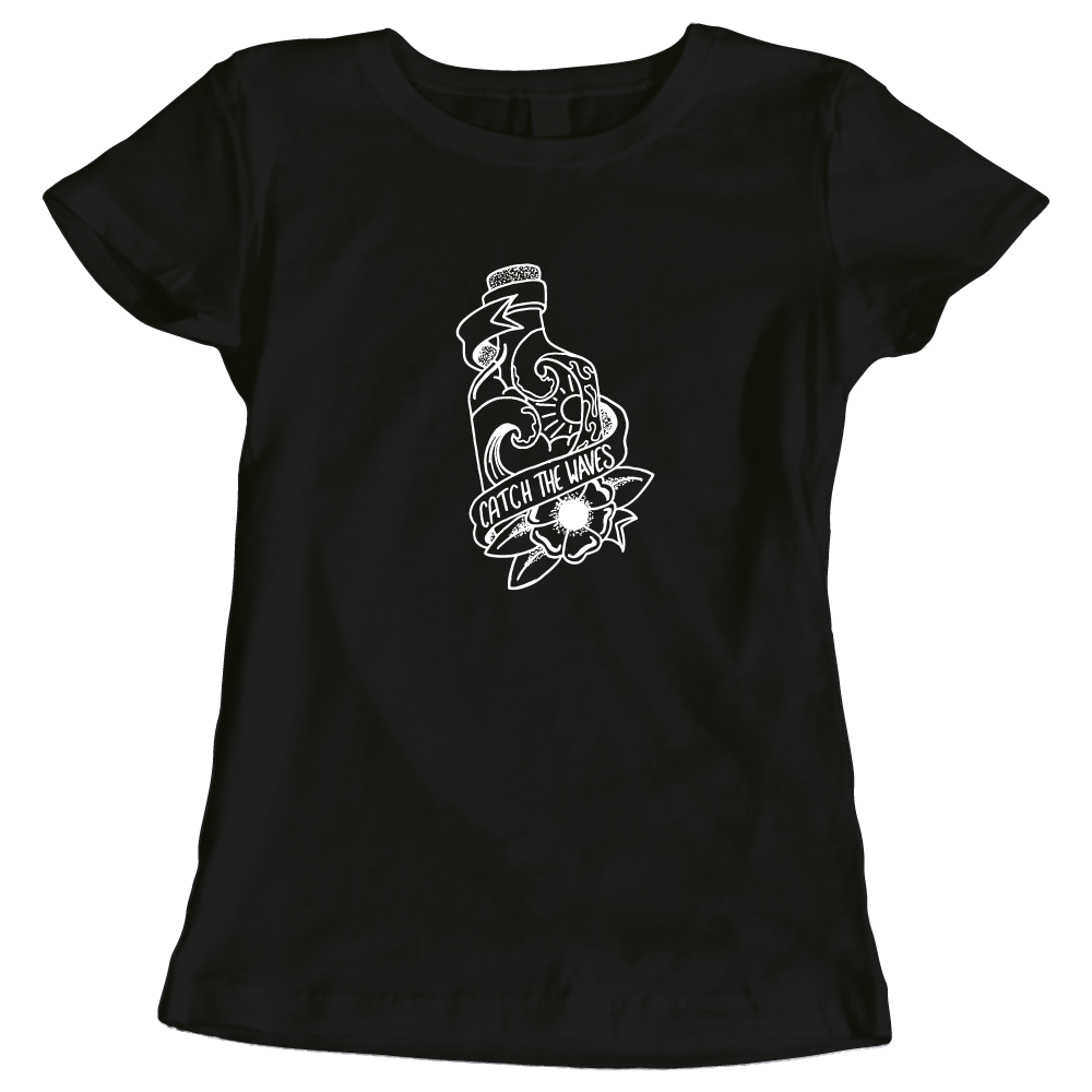 Catch The Waves Surfing Sea Lovers Ladies T-Shirt