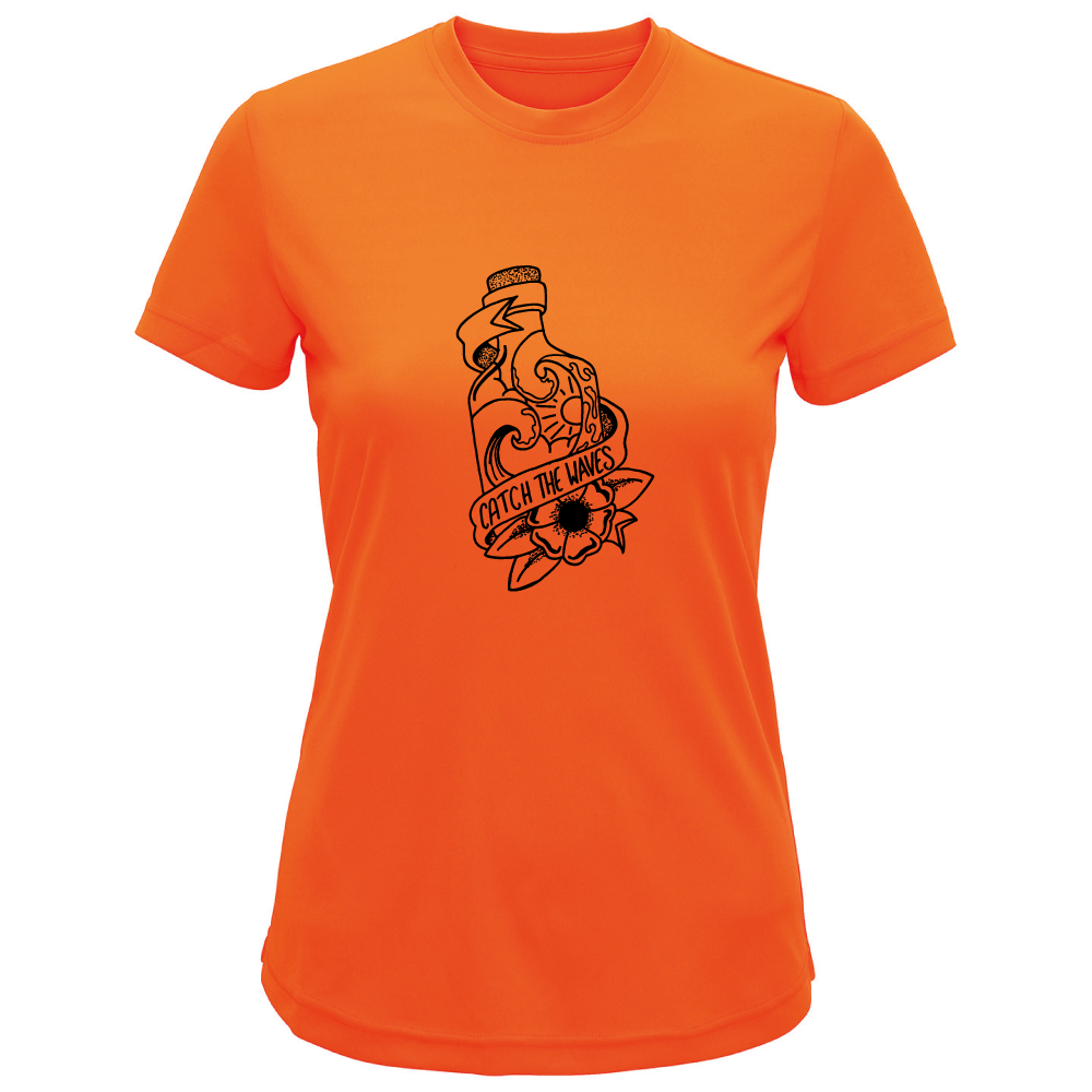 Catch The Waves Surfing Sea Lovers Ladies T-Shirt