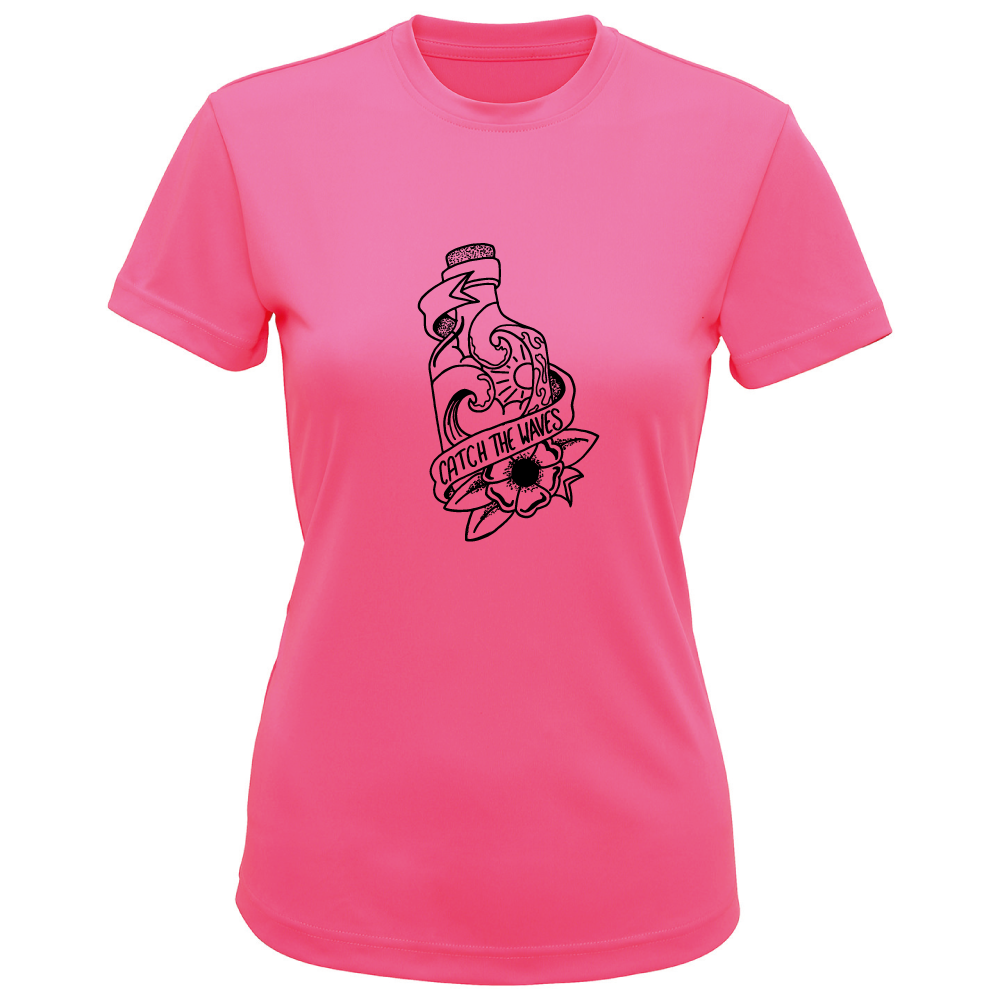 Catch The Waves Surfing Sea Lovers Ladies T-Shirt