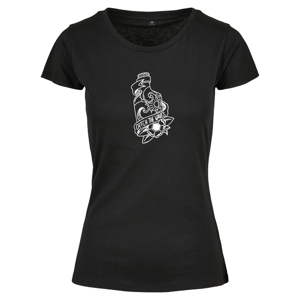 Catch The Waves Surfing Sea Ocean Lovers Ladies T-Shirt