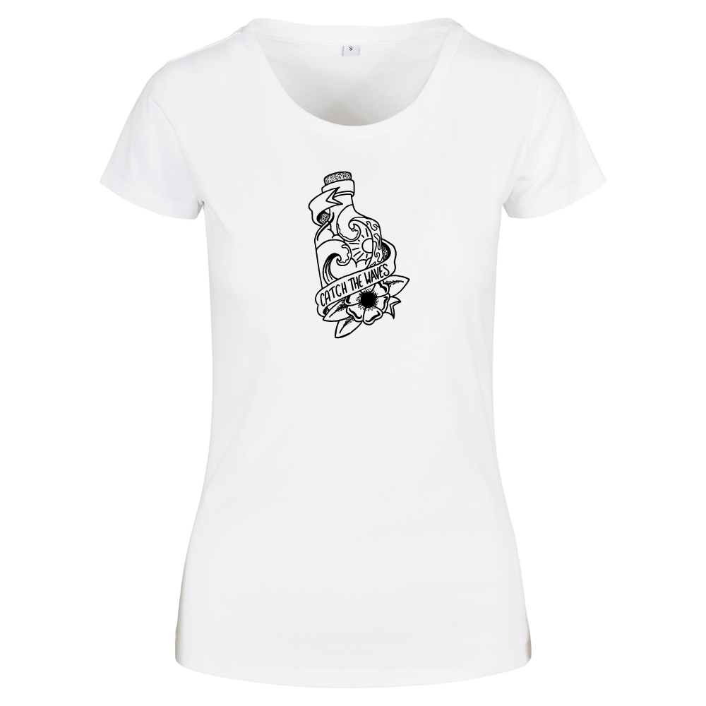 Catch The Waves Surfing Sea Ocean Lovers Ladies T-Shirt