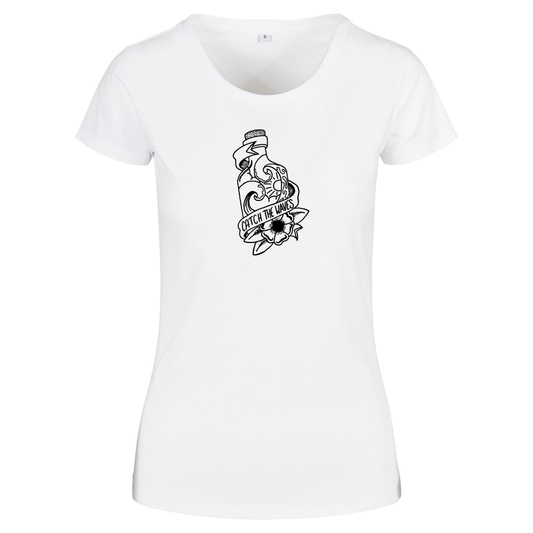 Catch The Waves Surfing Sea Ocean Lovers Ladies T-Shirt