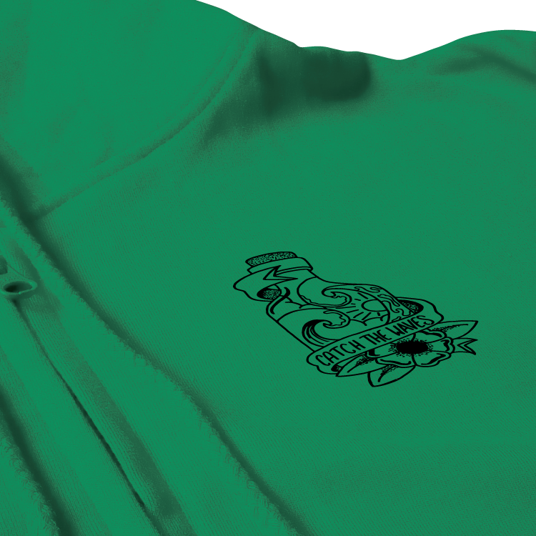Surf Zip Hoodie UK | Catch The Waves | Coastal Surf Clothing