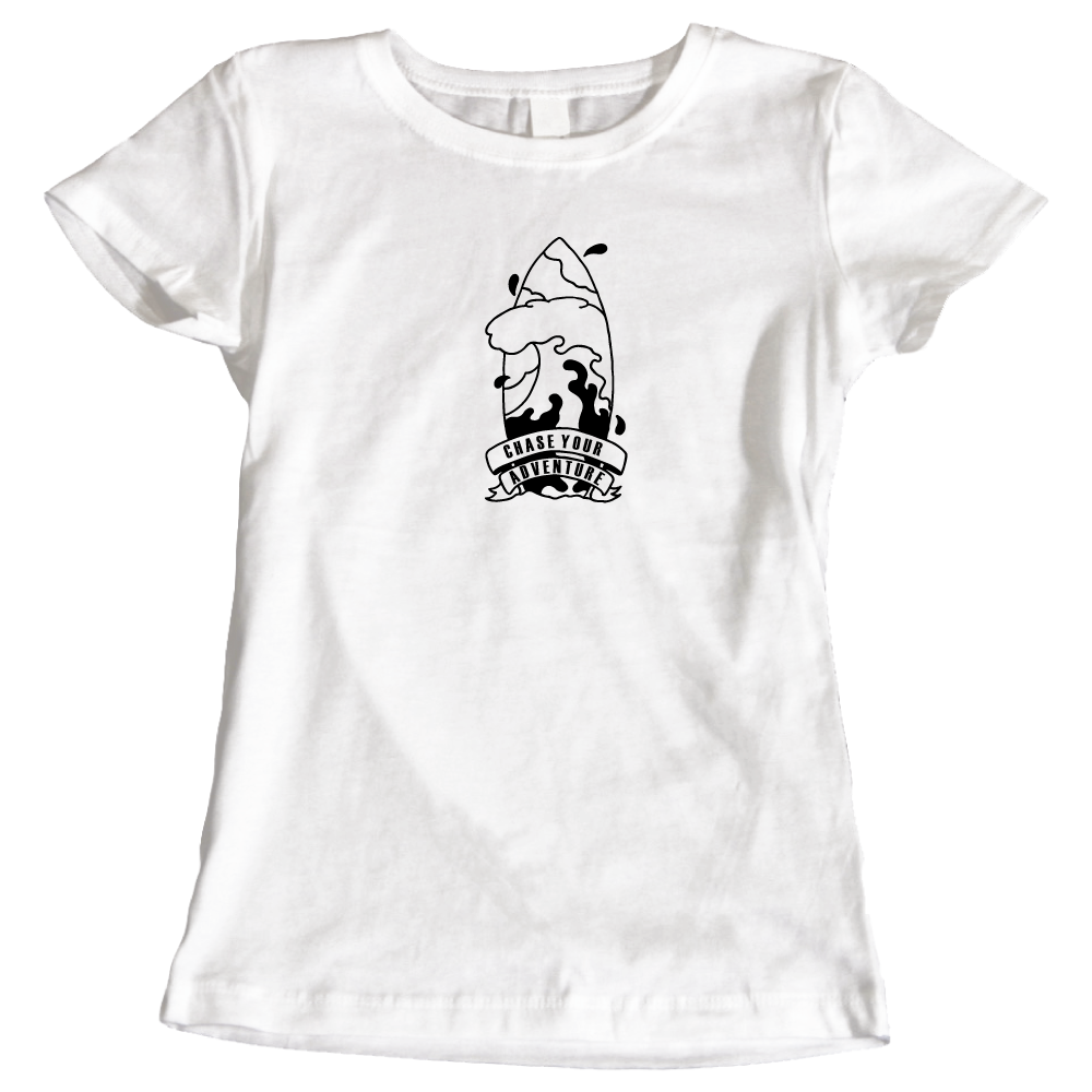 Chase Your Adventure Surfing Sea Lovers Ladies T-Shirt
