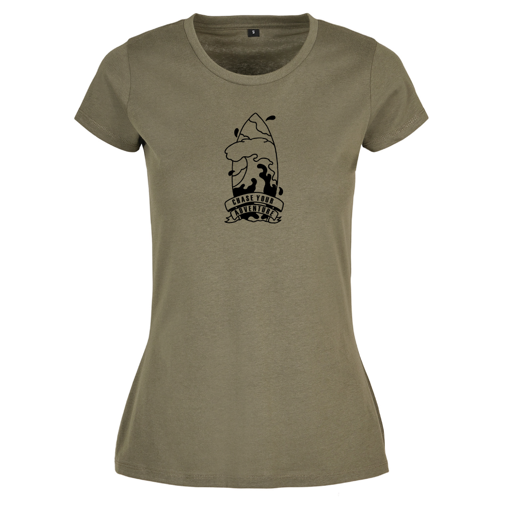 Chase Your Adventure Coastal Tee | Women's Surf T-Shirt UK