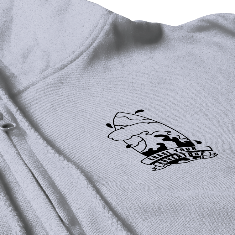 Surf Zip Hoodie UK | Chase Your Adventure | Sea Lovers Clothing