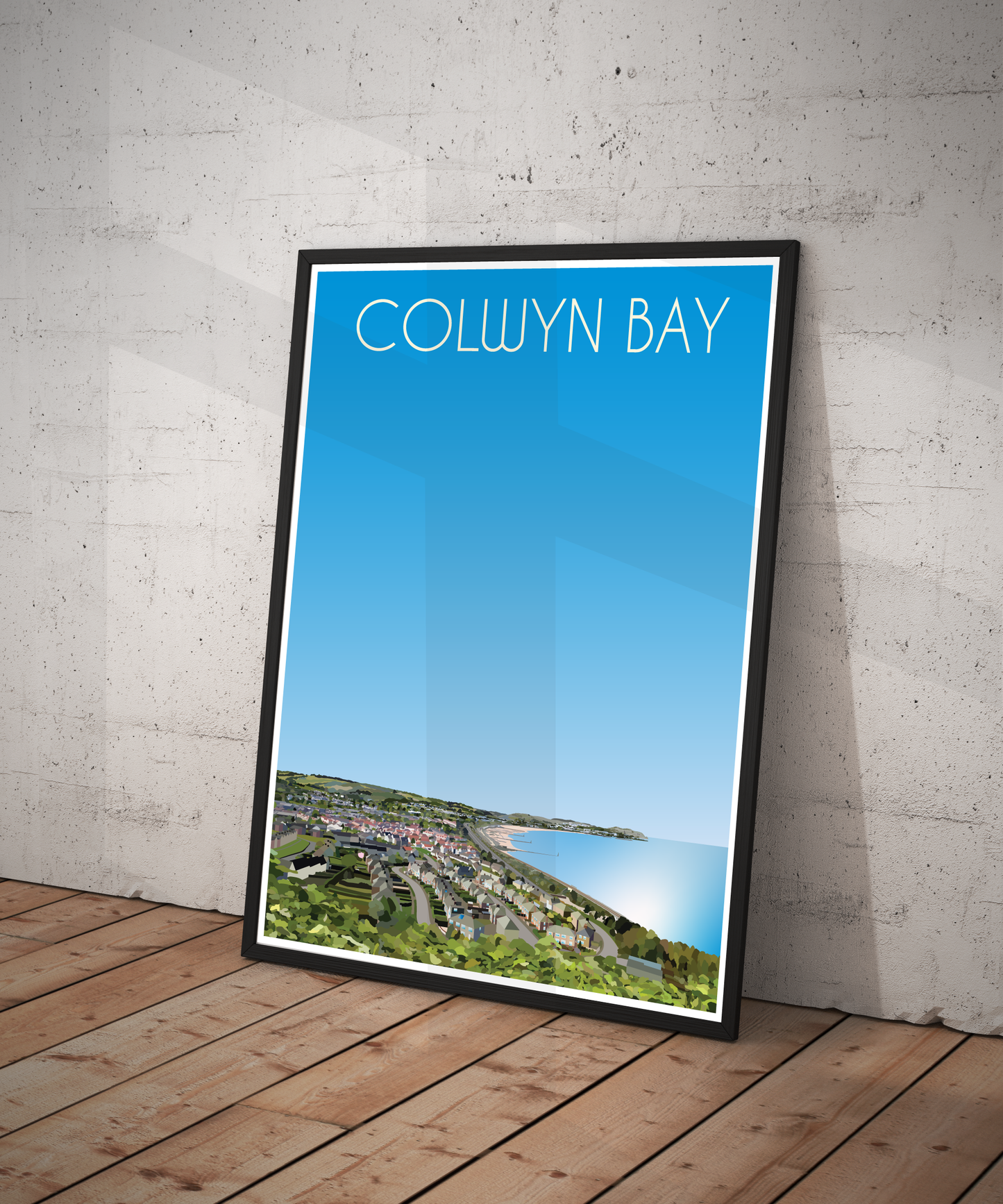 Colwyn Bay Travel Poster Print | North Wales Wall Art | Retro Seaside Printable | Instant Digital Download
