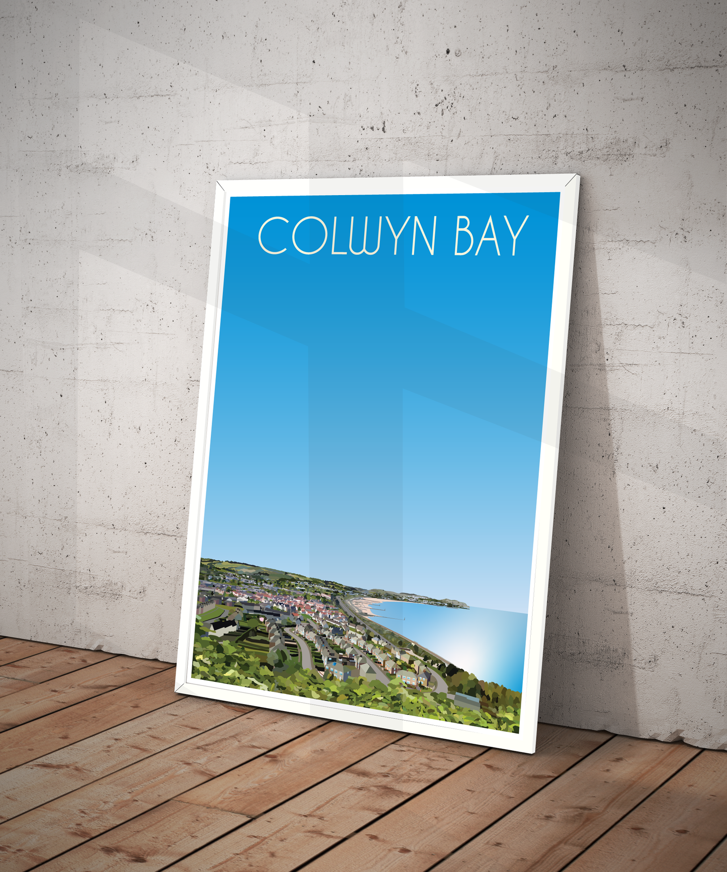 Colwyn Bay Travel Poster Print | North Wales Wall Art | Retro Seaside Printable | Instant Digital Download