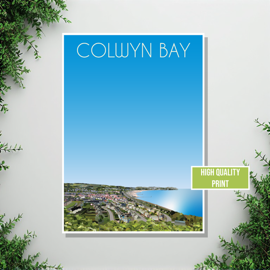 Colwyn Bay Travel Poster – North Wales (Vintage Style Print in portrait)