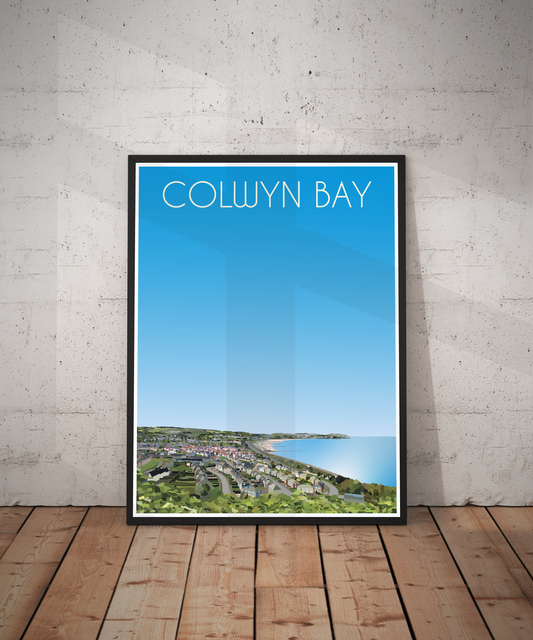 Colwyn Bay Travel Poster – North Wales (Vintage Style Print in portrait)