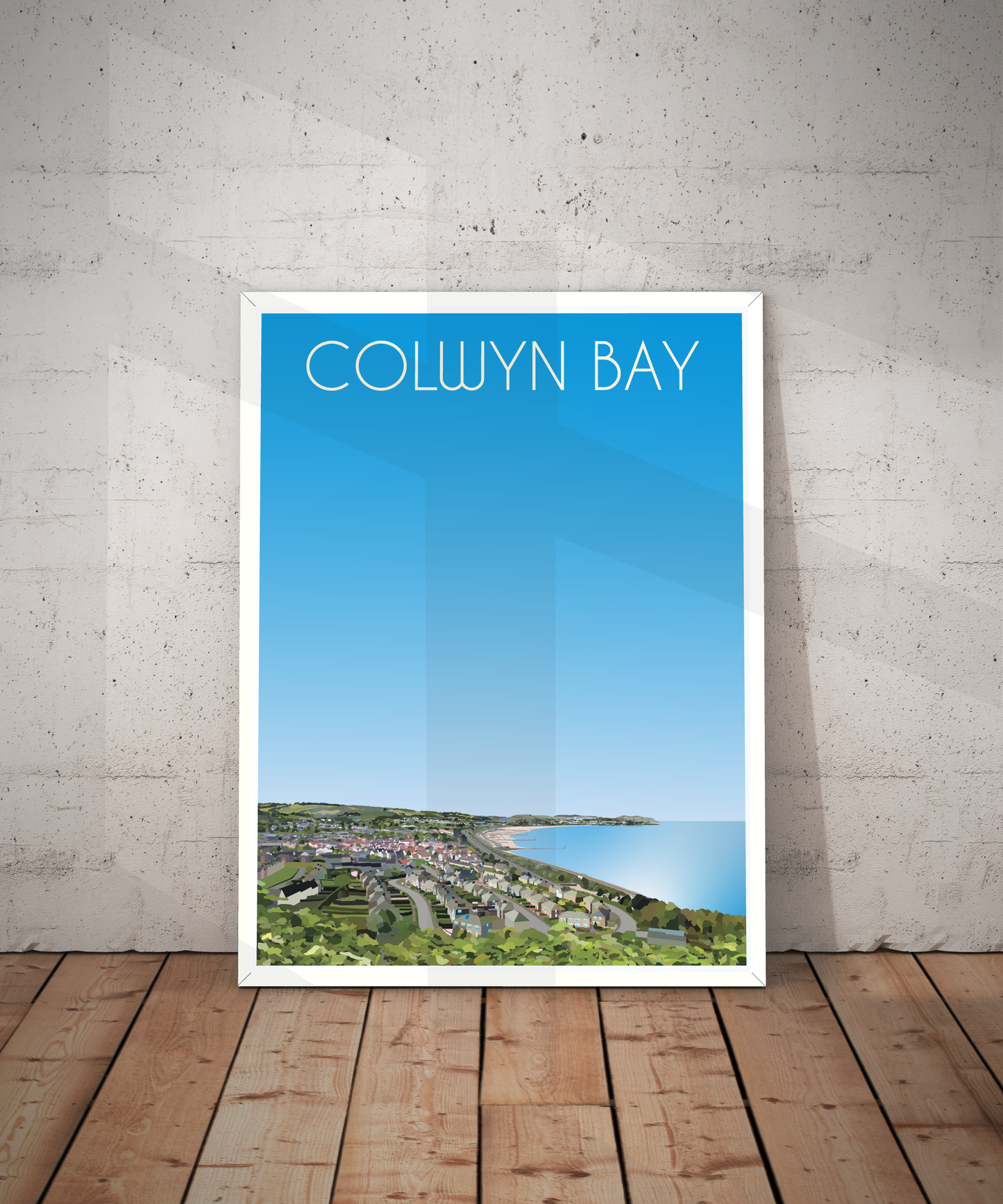 Colwyn Bay Travel Poster Print | North Wales Wall Art | Retro Seaside Printable | Instant Digital Download