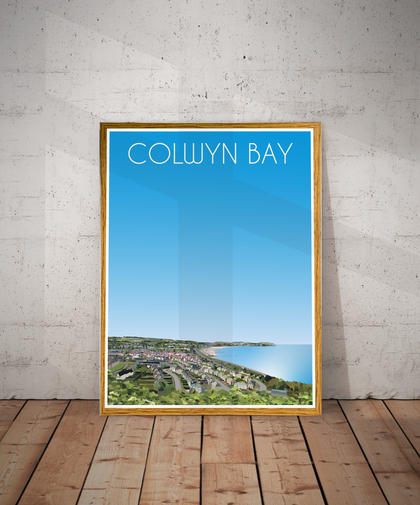 Colwyn Bay Travel Poster Print | North Wales Wall Art | Retro Seaside Printable | Instant Digital Download
