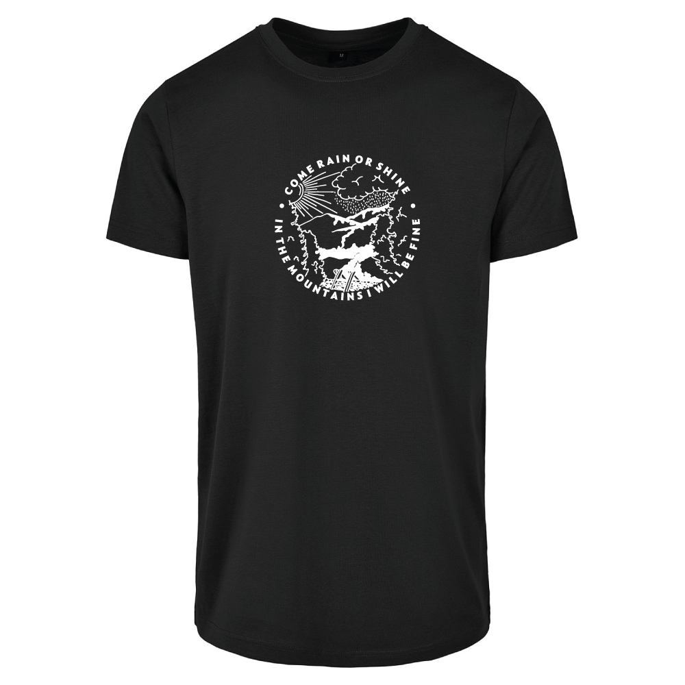 Come Rain or Shine In The Mountains I Am Fine Adventure Hiking T-Shirt