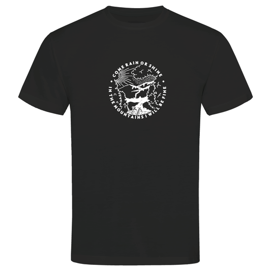 Come Rain or Shine Adventure Hiking Unisex T-Shirt