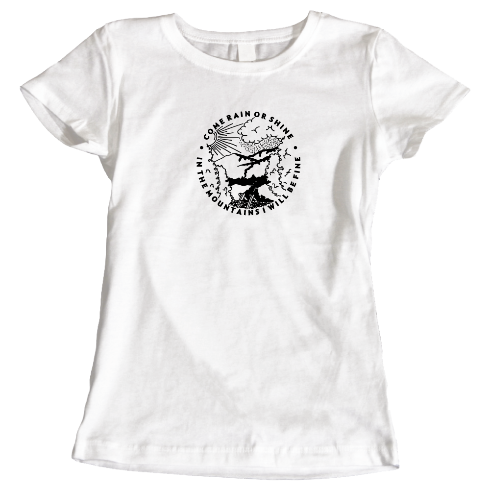 Come Rain or Shine Adventure Hiking Ladies T-Shirt