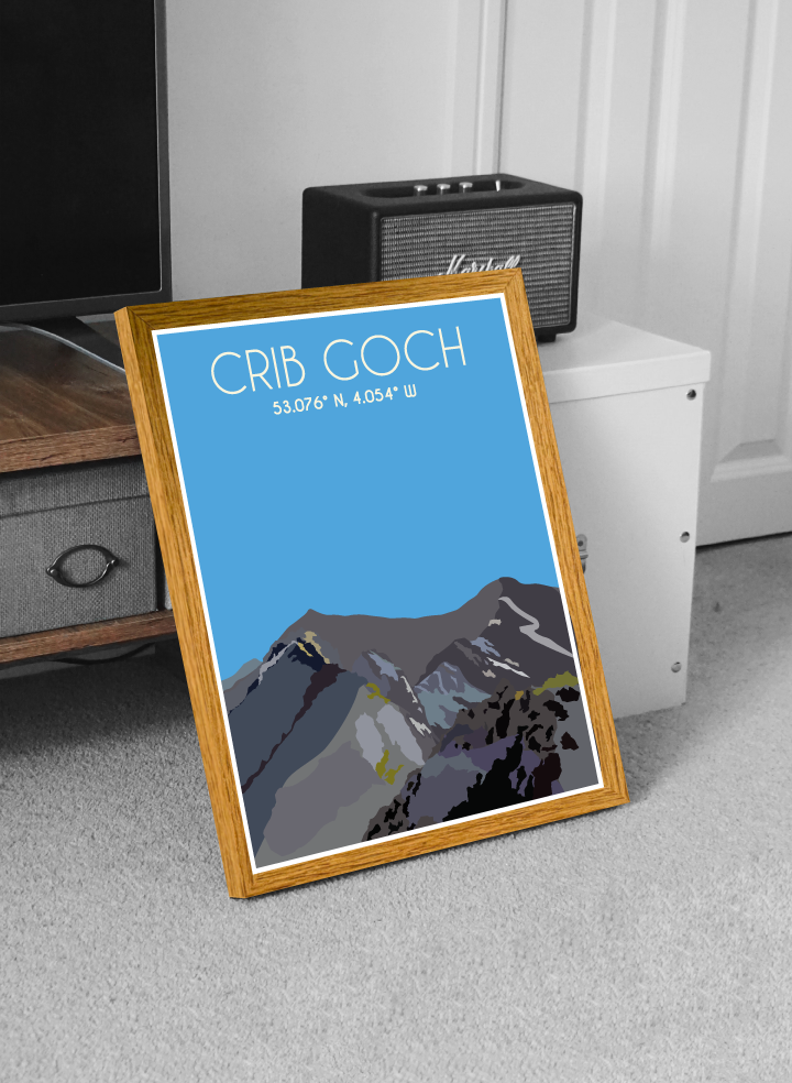 Crib Goch Eryri National Park (Snowdonia) Welsh 3000's poster print