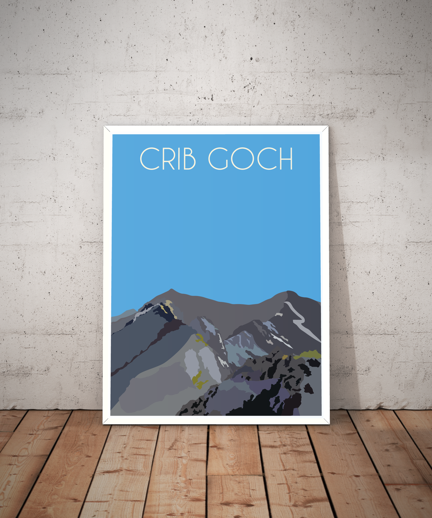 Crib Goch Eryri National Park (Snowdonia) Welsh 3000's poster print
