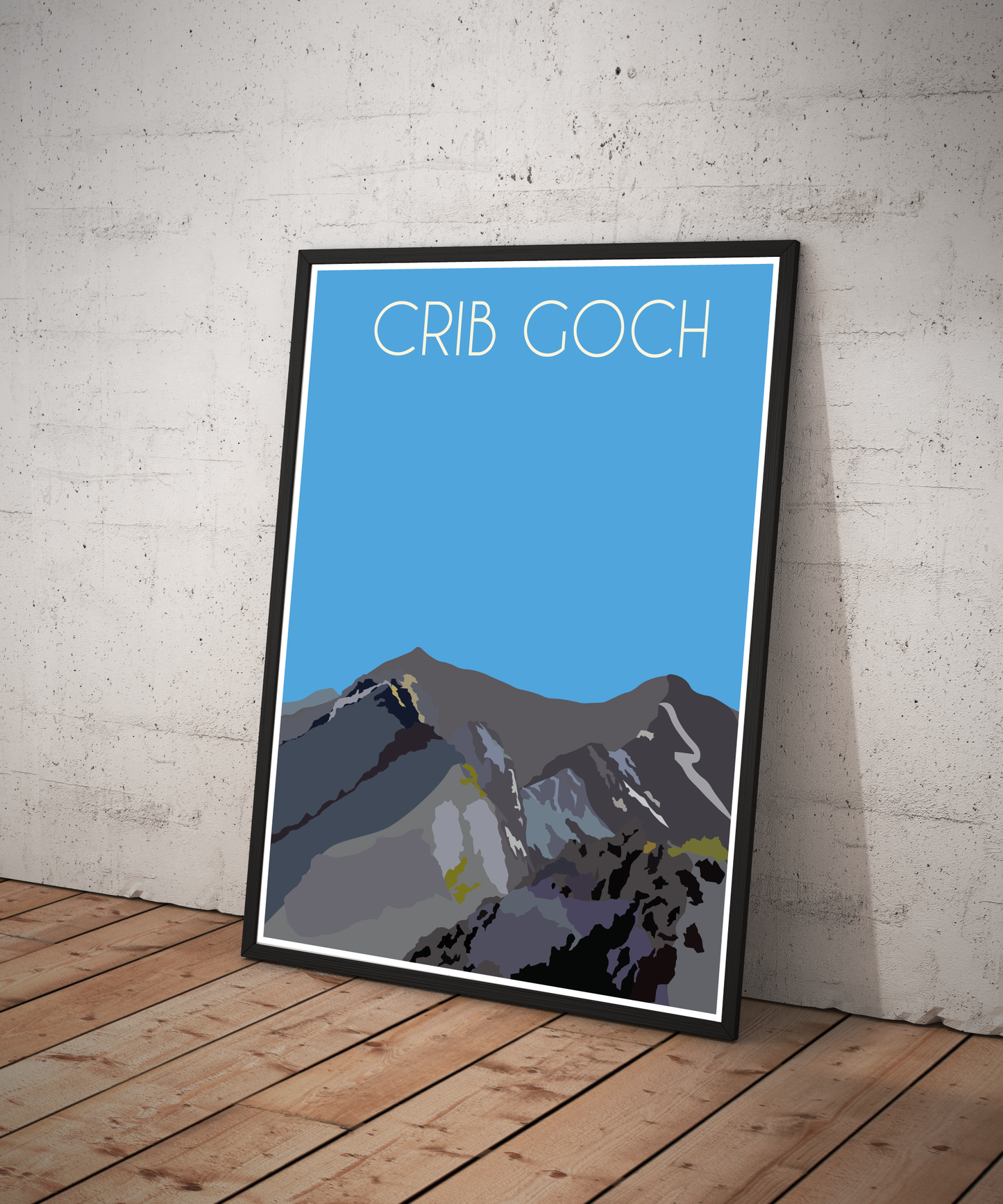 Crib Goch Eryri National Park (Snowdonia) Welsh 3000's poster print