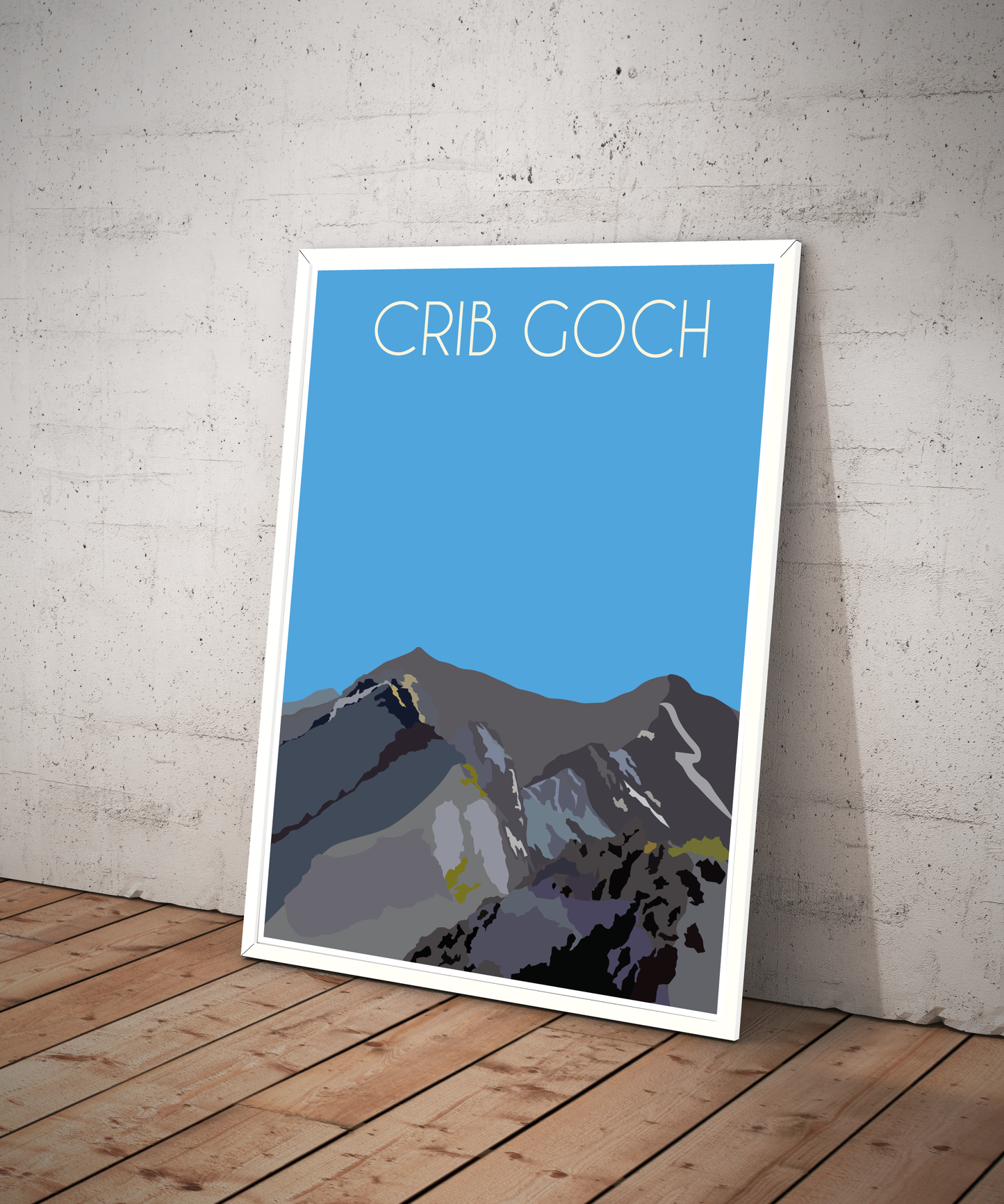 Crib Goch Eryri National Park (Snowdonia) Welsh 3000's poster print