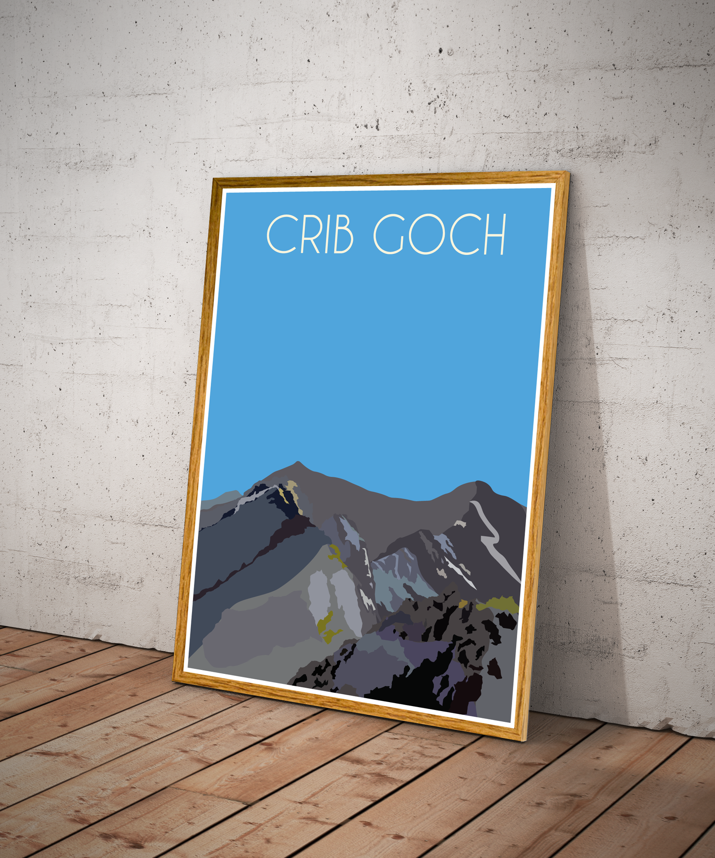 Crib Goch Eryri National Park (Snowdonia) Welsh 3000's poster print
