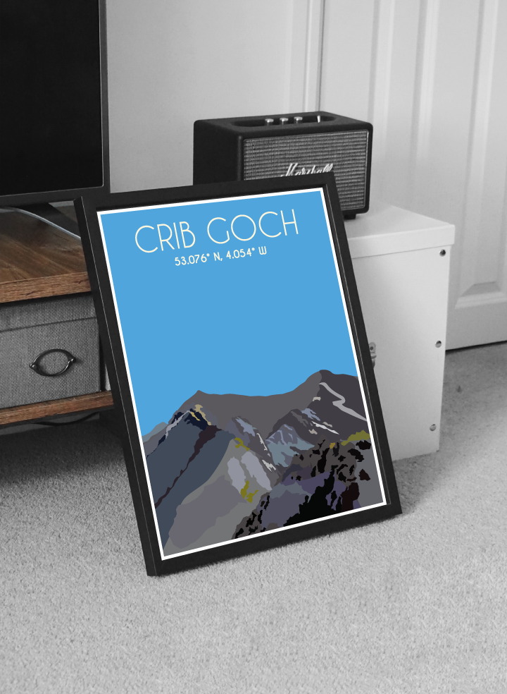 Crib Goch Eryri National Park (Snowdonia) Welsh 3000's poster print