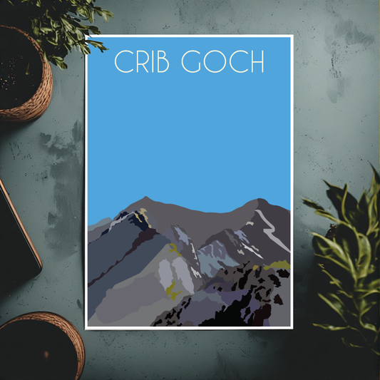 Crib Goch Eryri National Park (Snowdonia) Welsh 3000's poster print