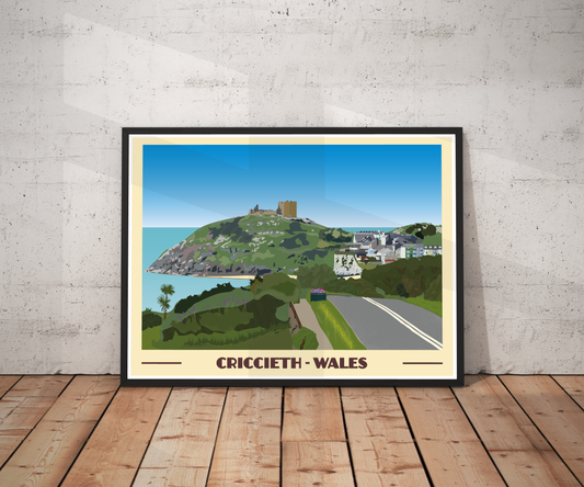 Criccieth Landscape Print – North Wales (Lustre Art Print)