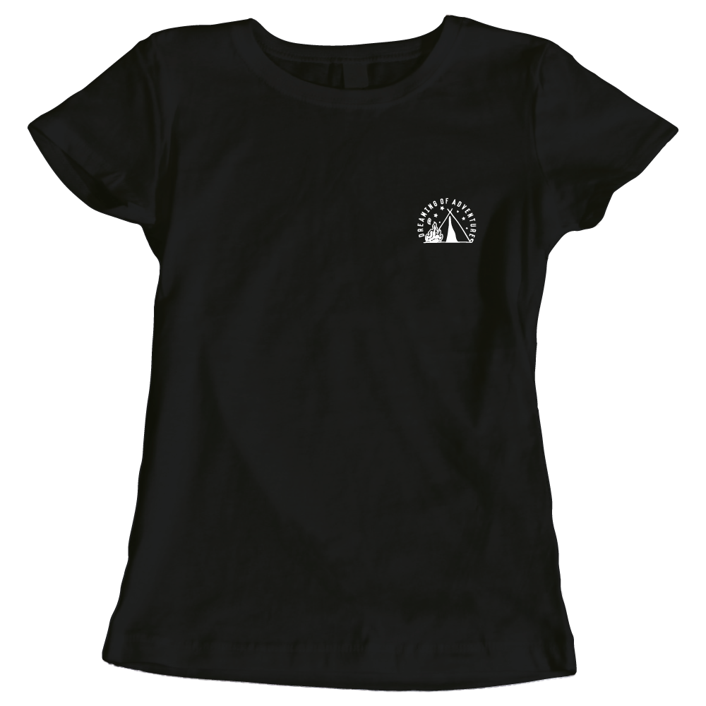 Dreaming of Adventure Camping Themed Ladies T-Shirt