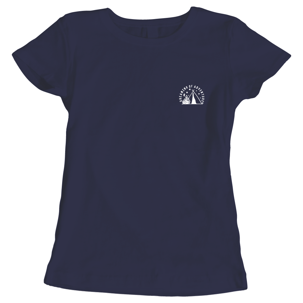 Dreaming of Adventure Camping Themed Ladies T-Shirt