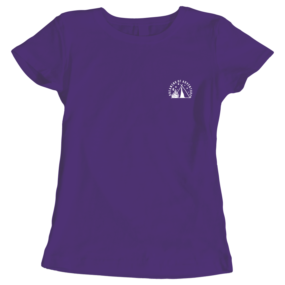 Dreaming of Adventure Camping Themed Ladies T-Shirt