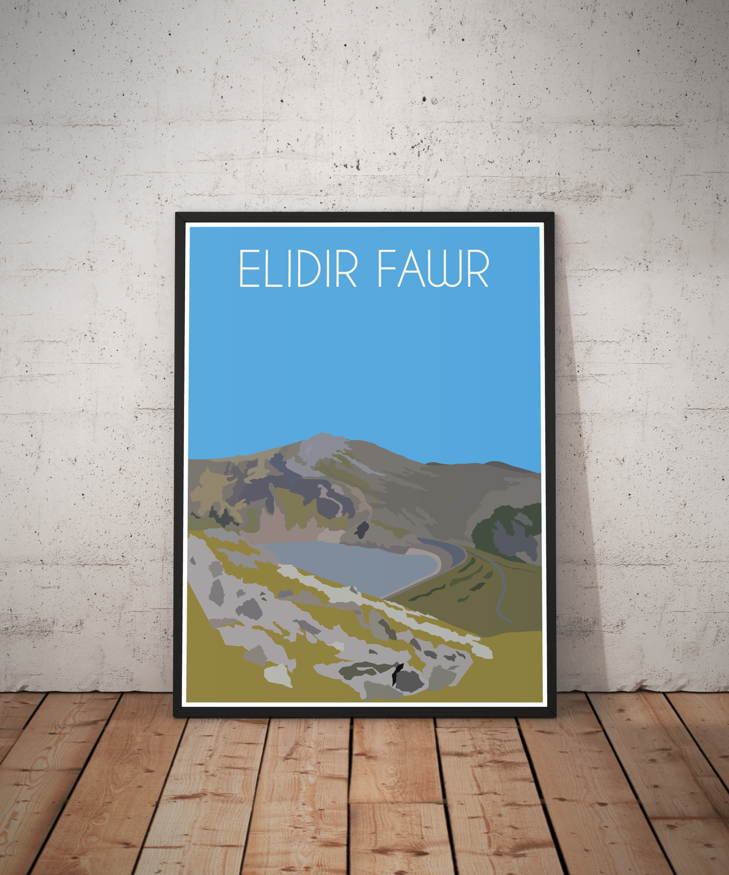 Elidir Fawr Eryri National Park (Snowdonia) Welsh 3000's poster print