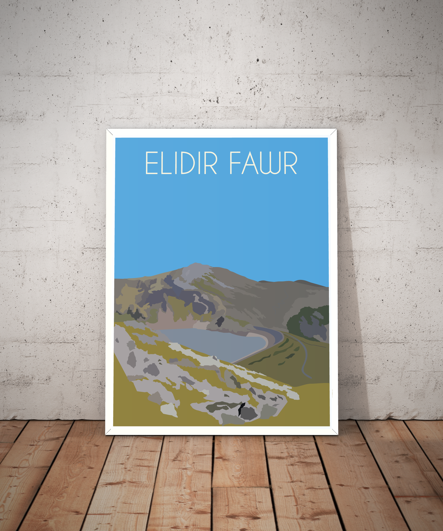 Elidir Fawr Eryri National Park (Snowdonia) Welsh 3000's poster print