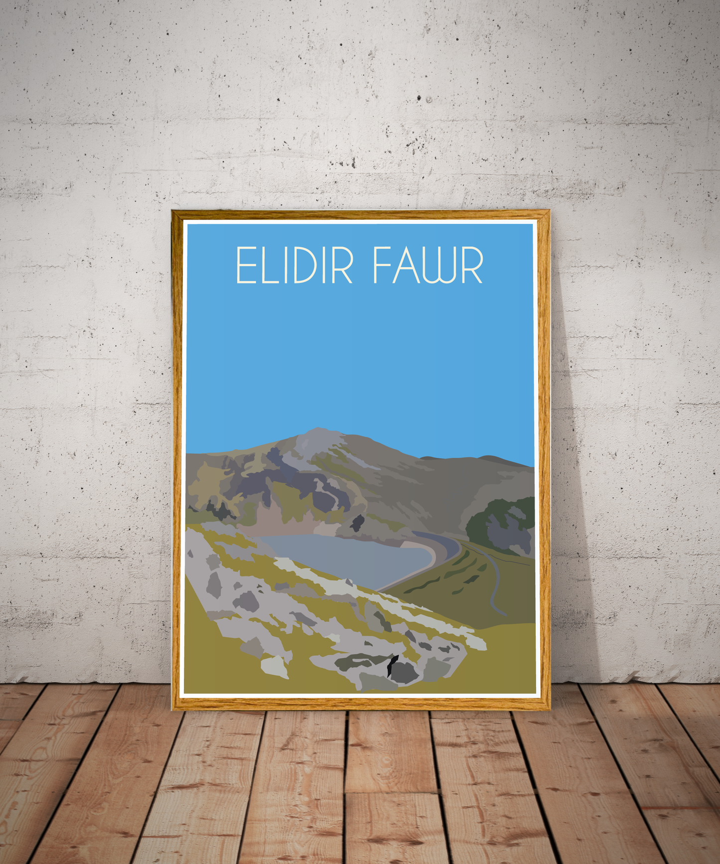 Elidir Fawr Eryri National Park (Snowdonia) Welsh 3000's poster print