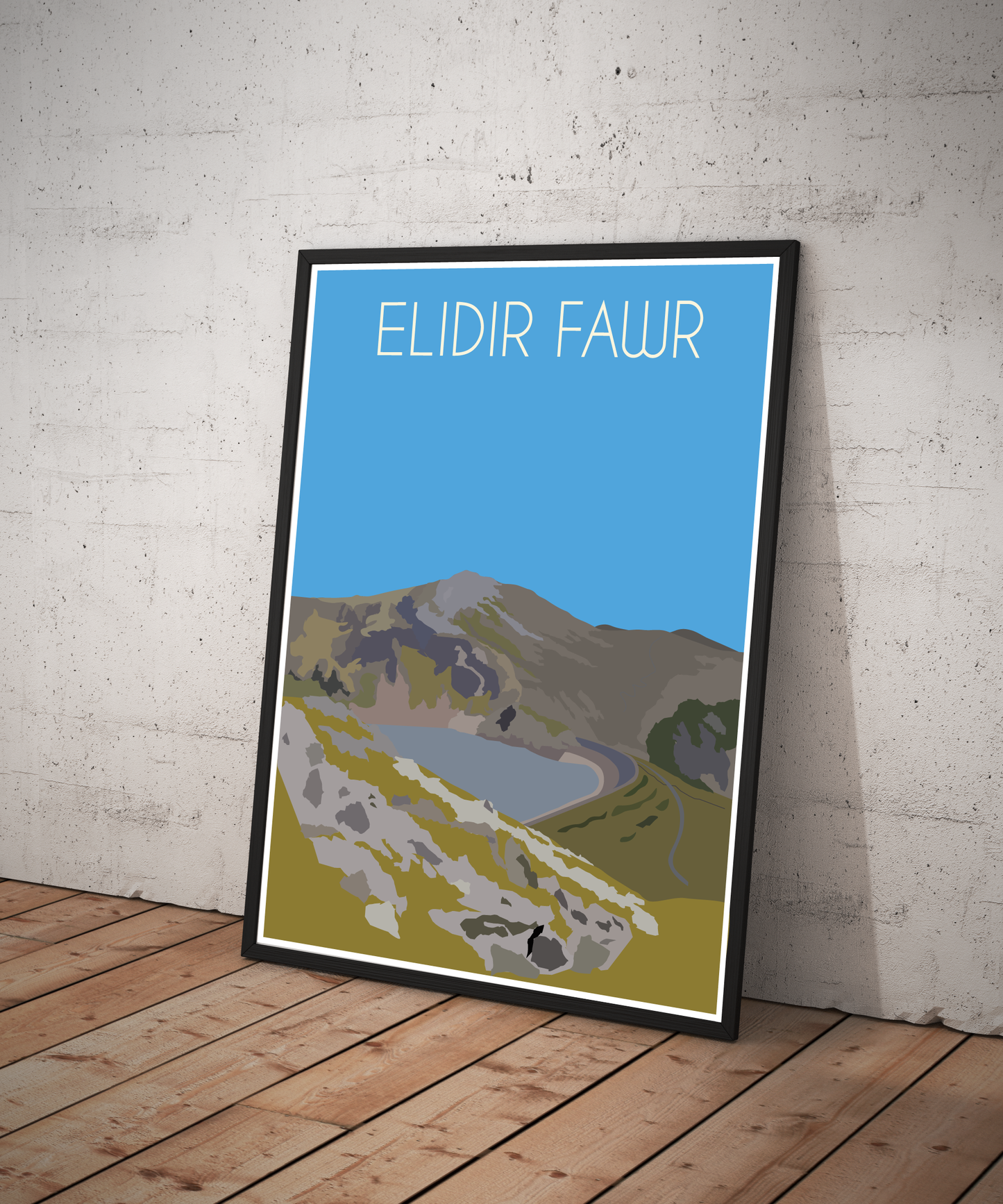 Elidir Fawr Eryri National Park (Snowdonia) Welsh 3000's poster print