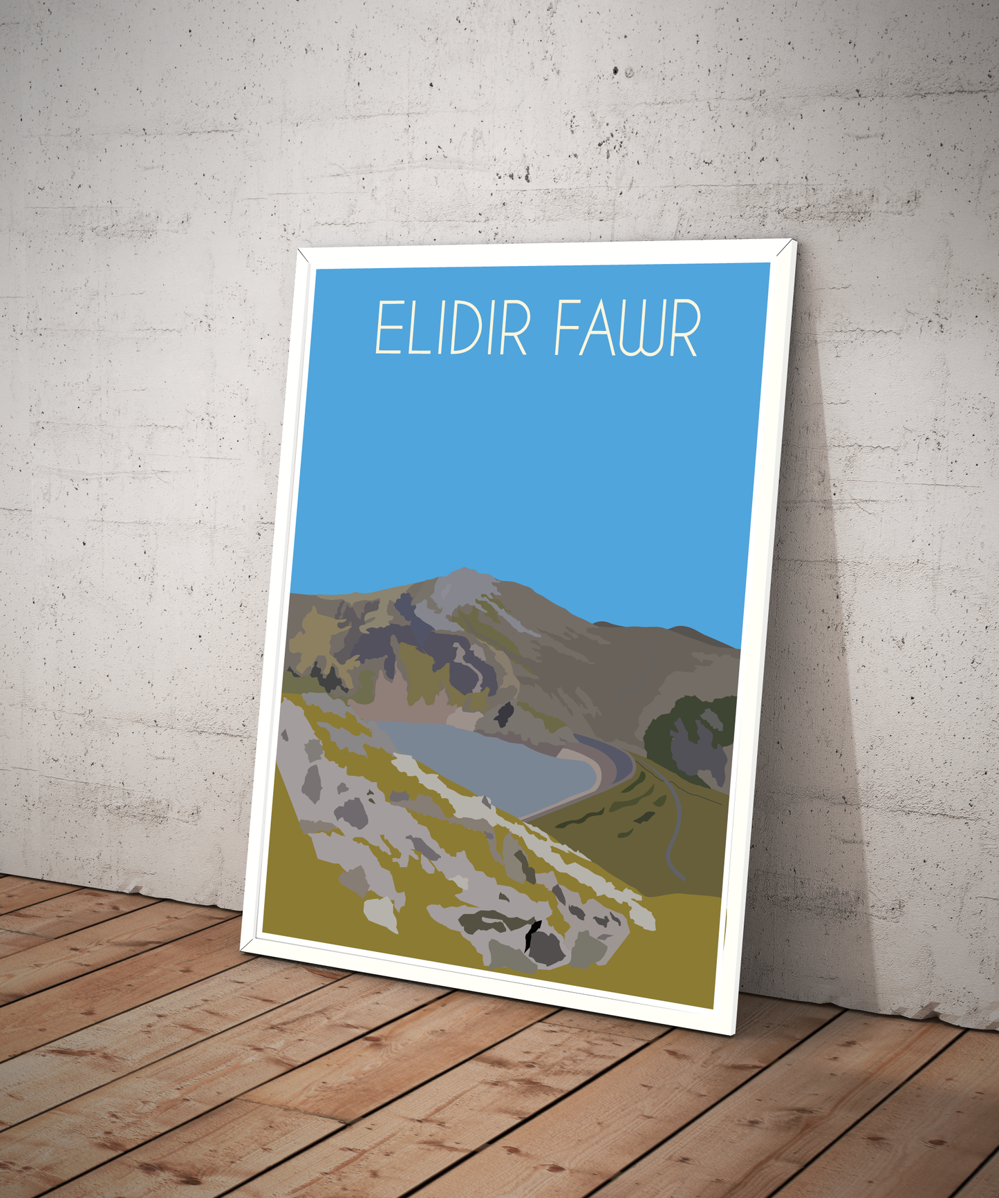 Elidir Fawr Eryri National Park (Snowdonia) Welsh 3000's poster print