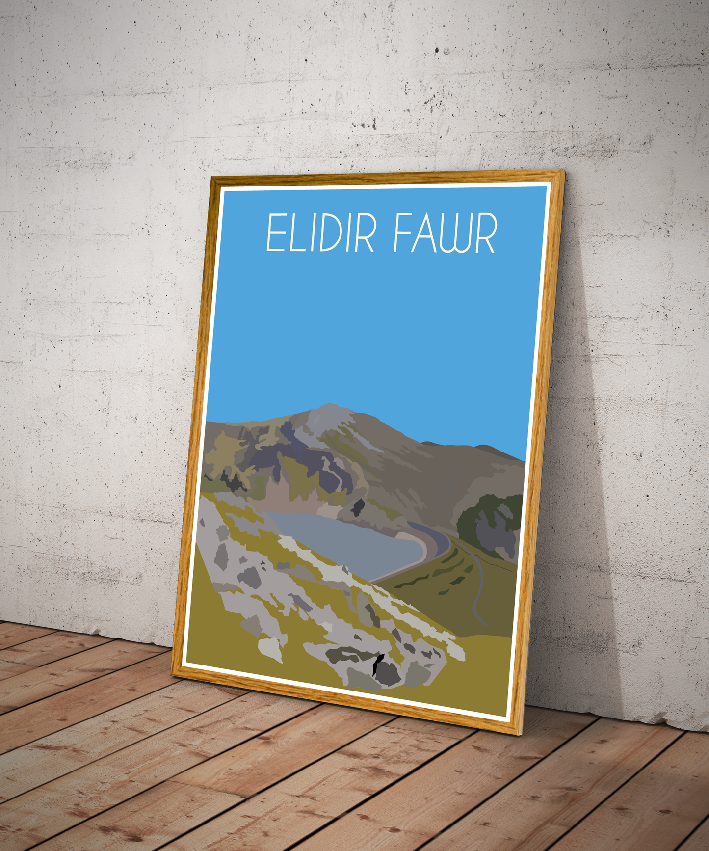Elidir Fawr Eryri National Park (Snowdonia) Welsh 3000's poster print