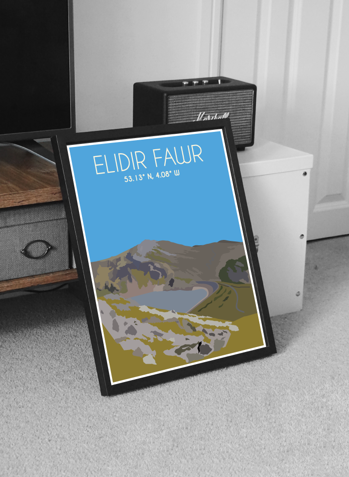 Elidir Fawr Eryri National Park (Snowdonia) Welsh 3000's poster print
