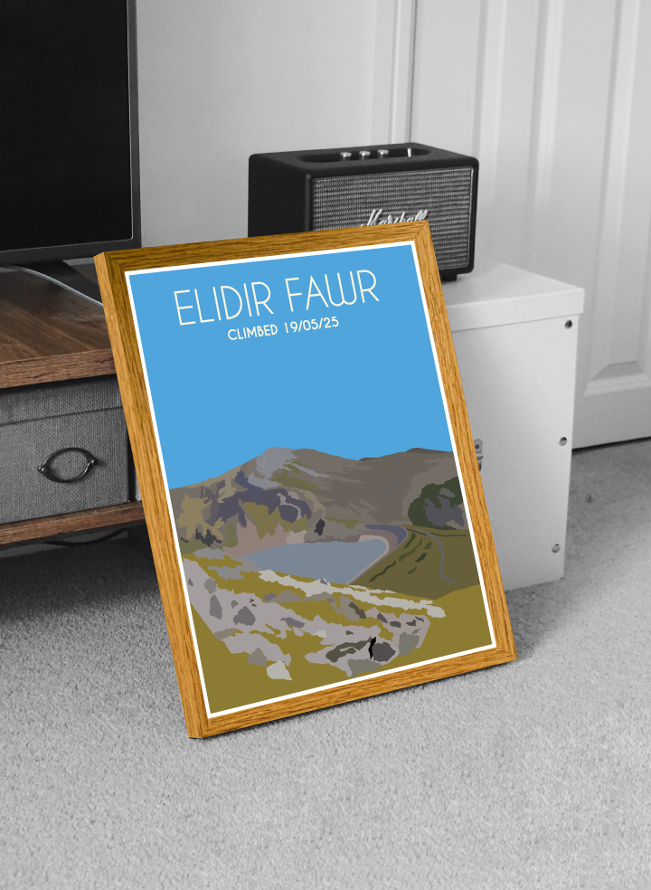 Elidir Fawr Eryri National Park (Snowdonia) Welsh 3000's poster print