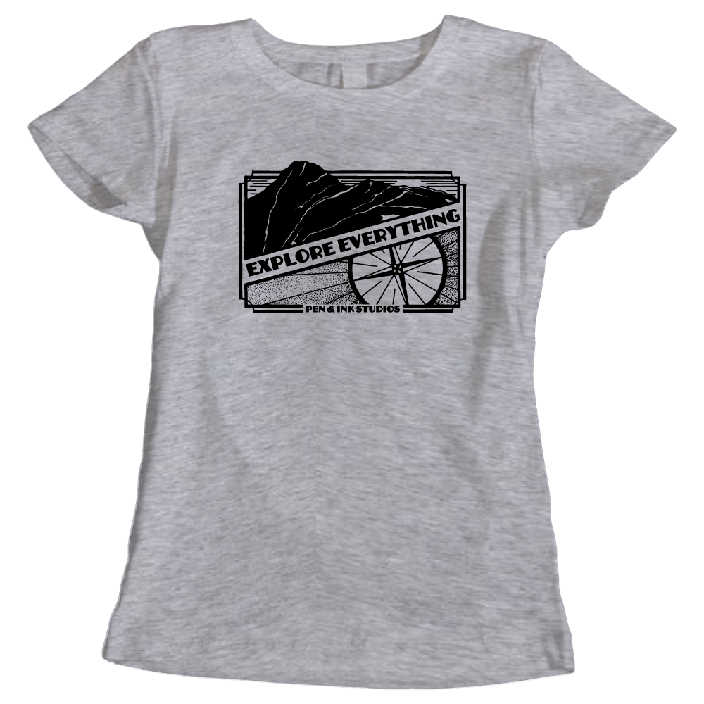 Explore Everything Adventure Themed Ladies T-Shirt