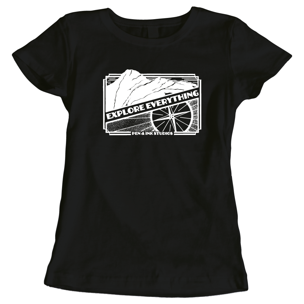 Explore Everything Adventure Themed Ladies T-Shirt