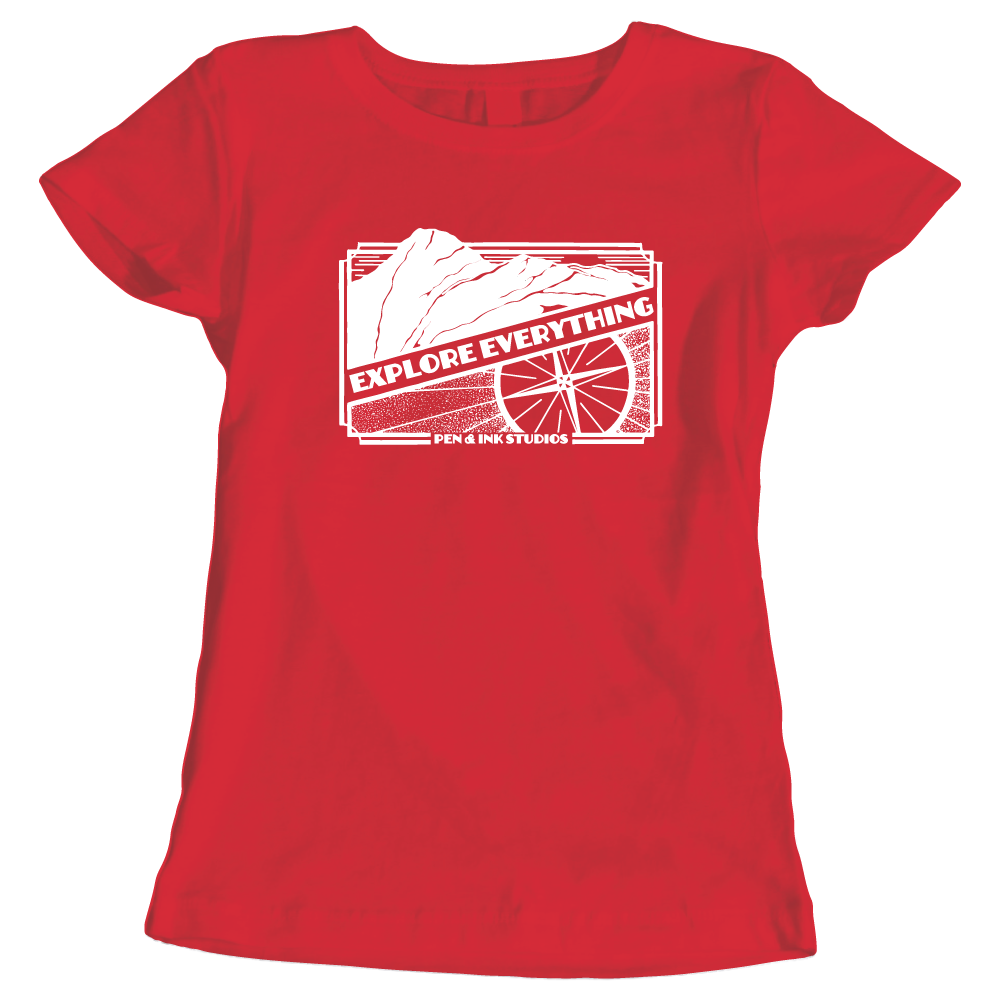 Explore Everything Adventure Themed Ladies T-Shirt