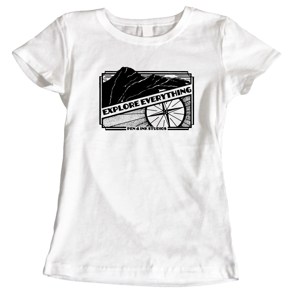 Explore Everything Adventure Themed Ladies T-Shirt