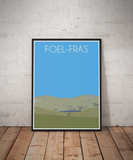 Foel Fras Eryri National Park (Snowdonia) Welsh 3000's poster print