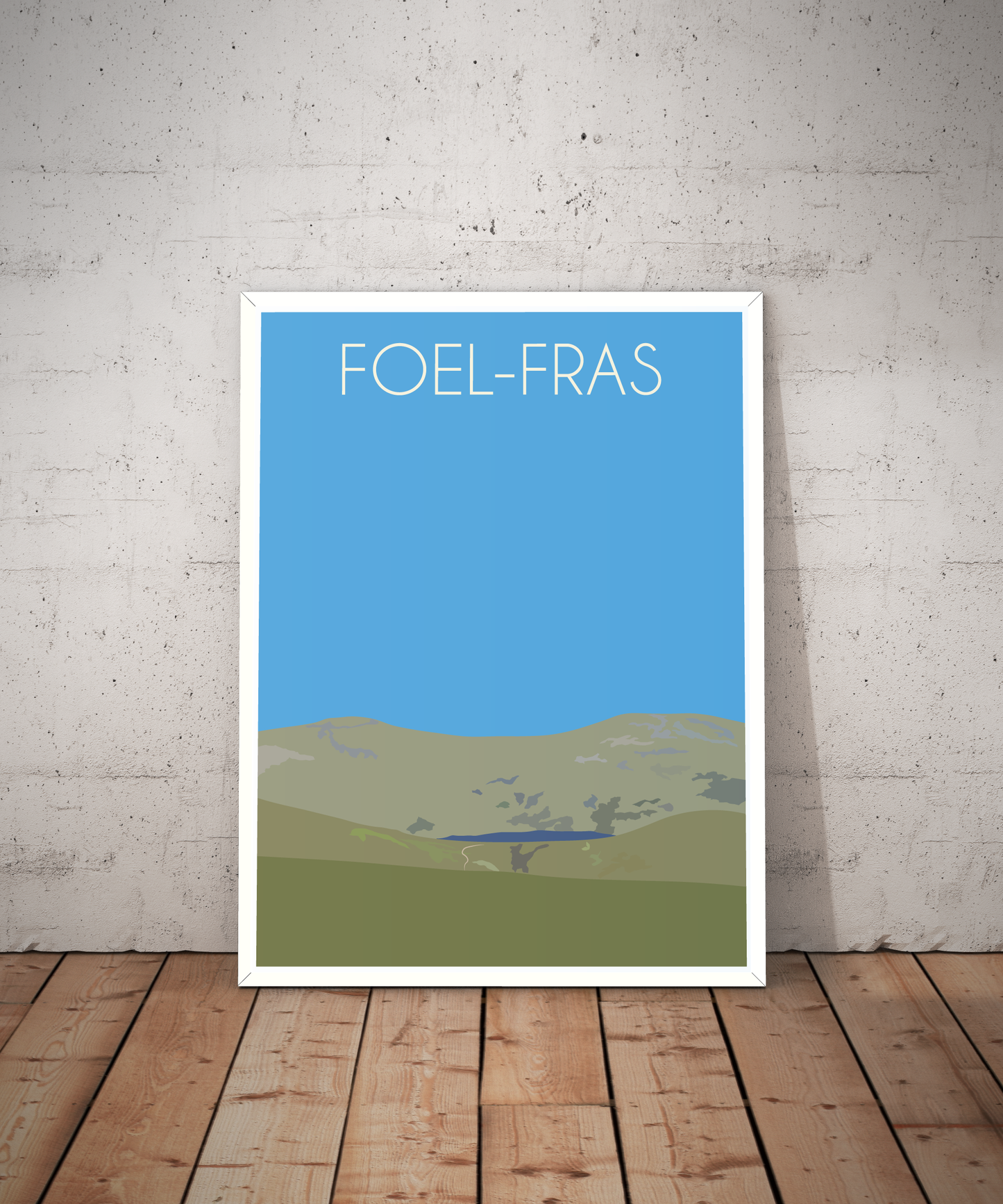 Foel Fras Eryri National Park (Snowdonia) Welsh 3000's poster print
