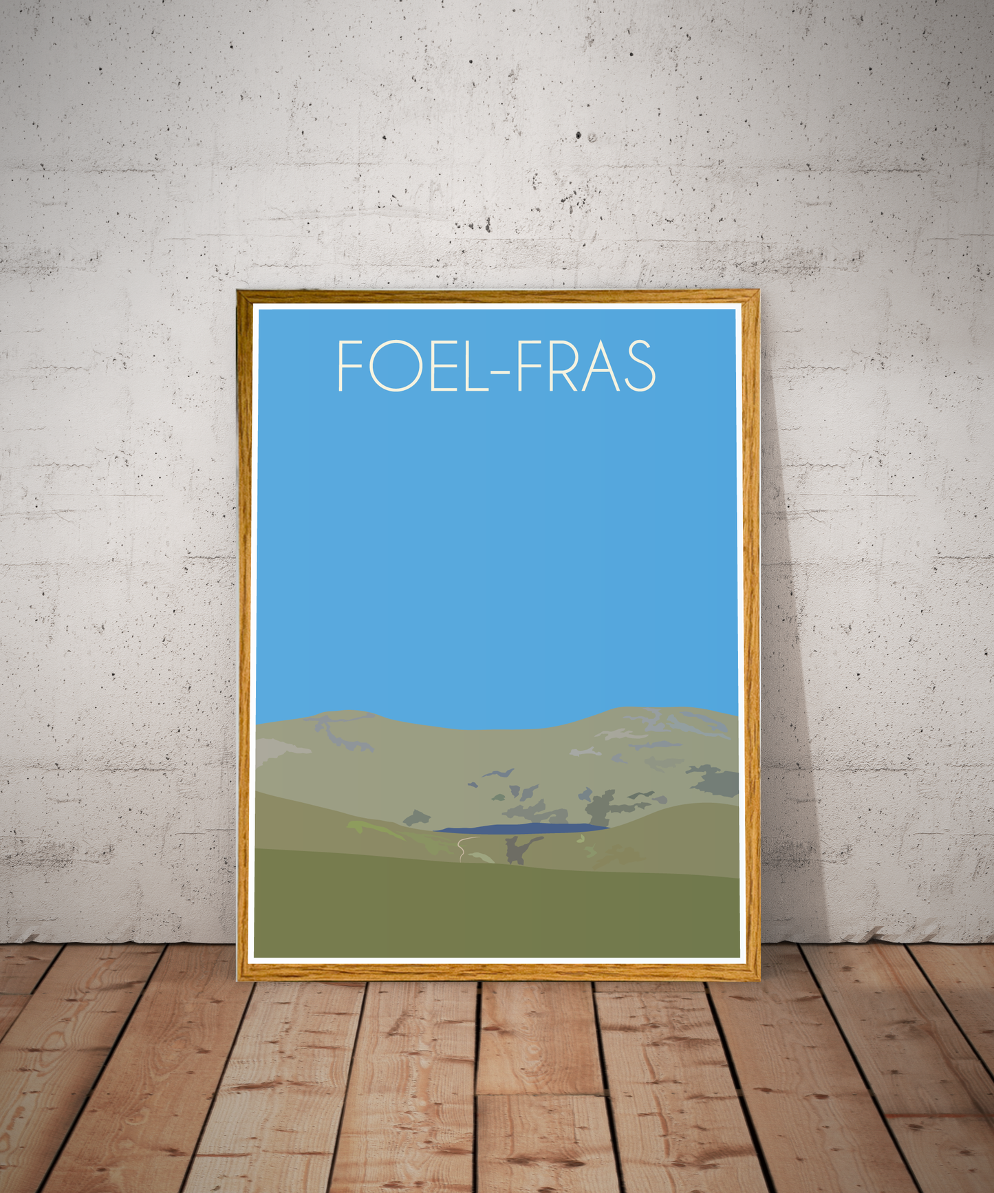 Foel Fras Eryri National Park (Snowdonia) Welsh 3000's poster print
