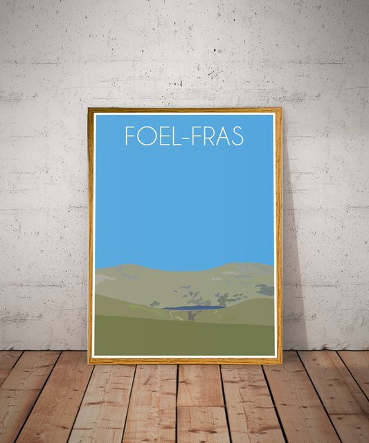 Foel Fras Eryri National Park (Snowdonia) Welsh 3000's poster print