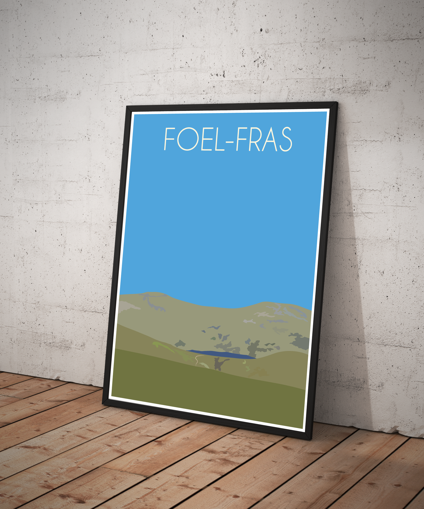 Foel Fras Eryri National Park (Snowdonia) Welsh 3000's poster print