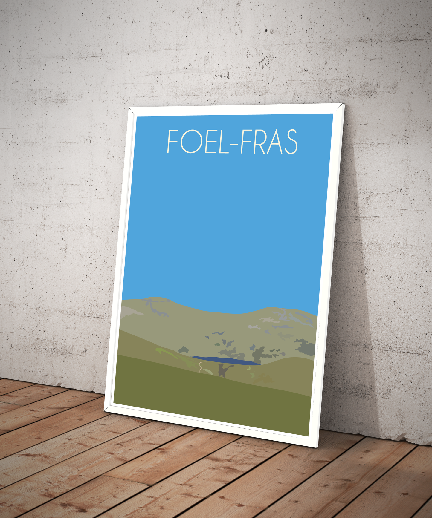 Foel Fras Eryri National Park (Snowdonia) Welsh 3000's poster print