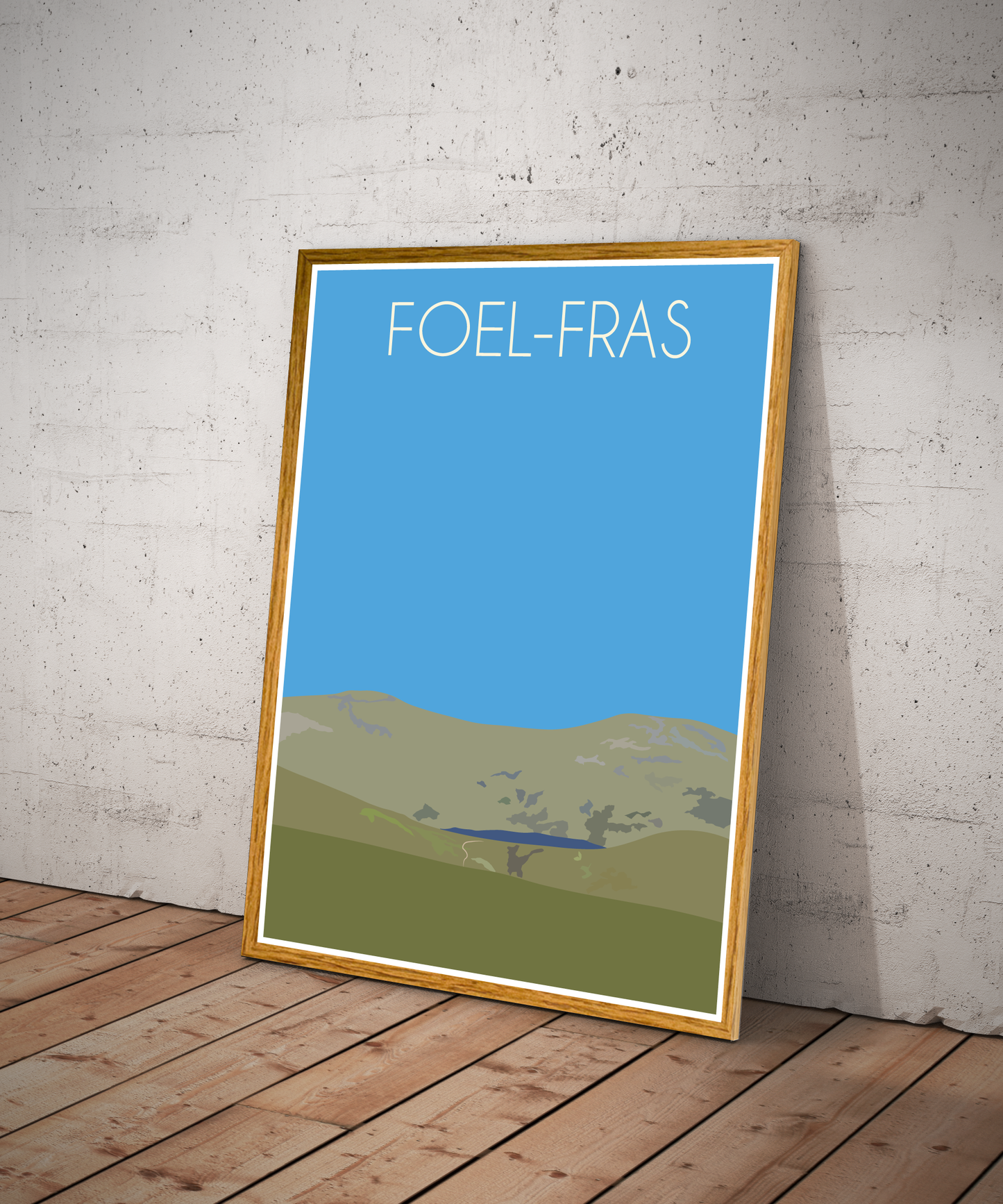Foel Fras Eryri National Park (Snowdonia) Welsh 3000's poster print